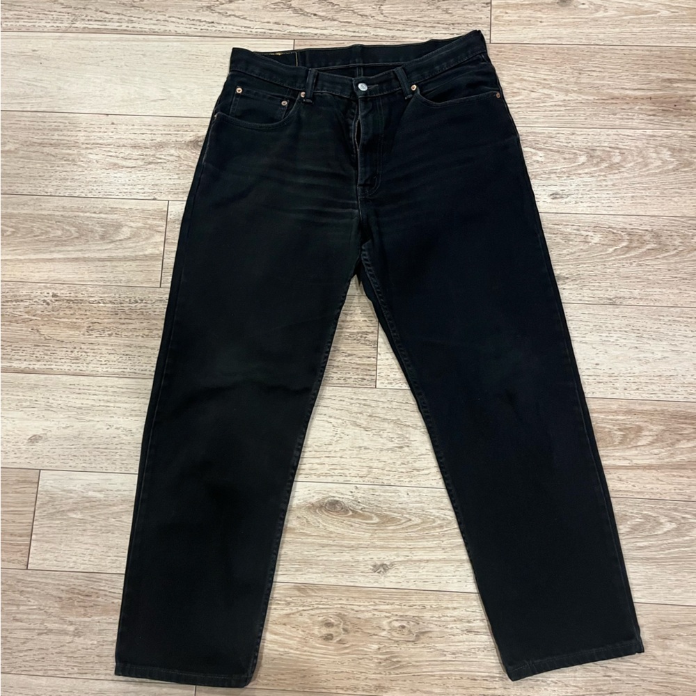 Levi's Men's Dark Black Straight Jeans